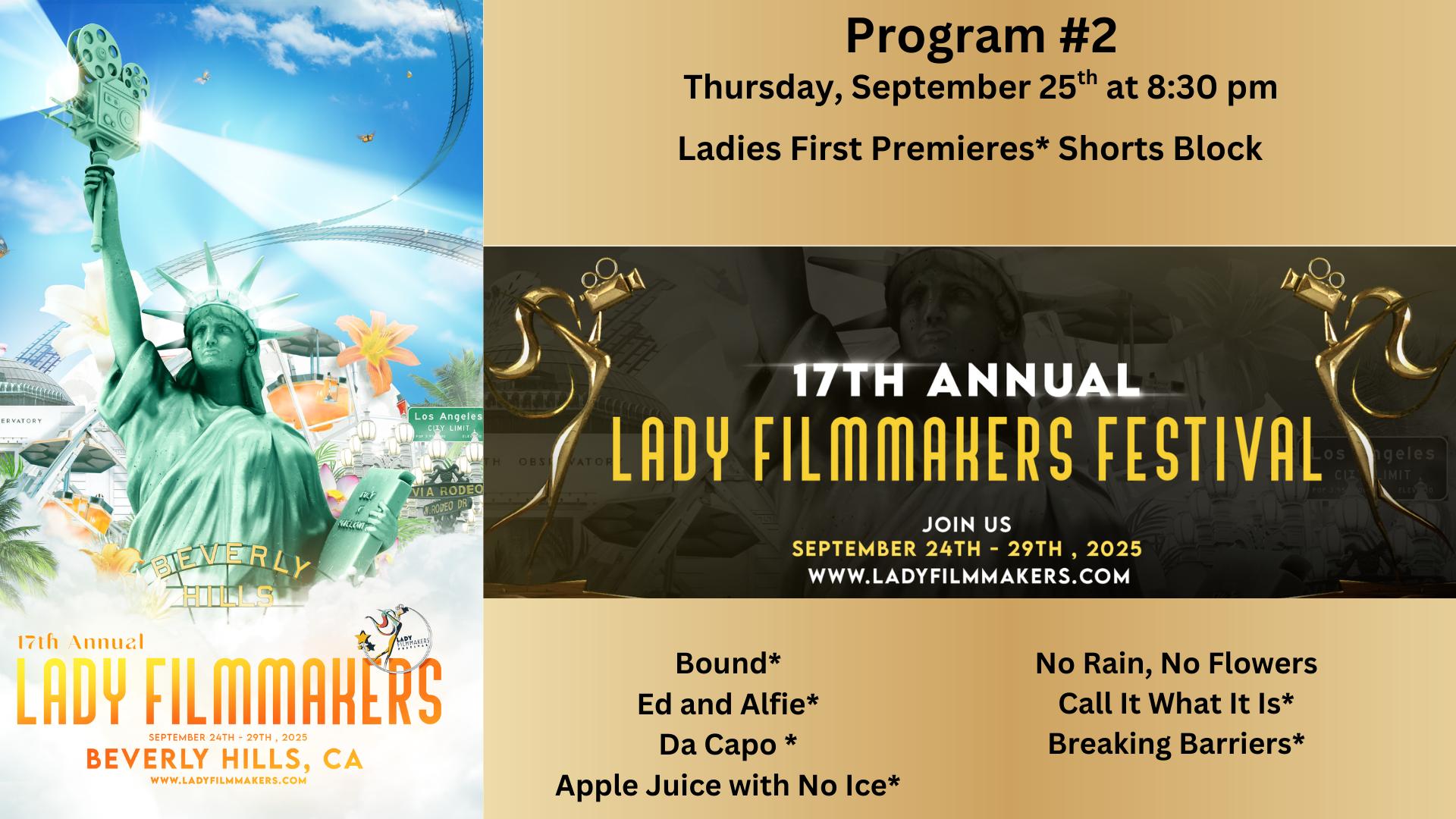 Ladies First Premiere Shorts Block Program #2 Ladies First Premiere Shorts Block Program #2